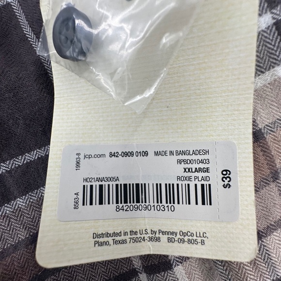 Brand New!  a.n.a a new approach Peplum Blouse XXL Babydoll Style Brown Tan Gray - Picture 7 of 14